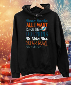 Dear Santa All I Want Is For The Miami Dolphins To Win The Super Bowl T-Shirts