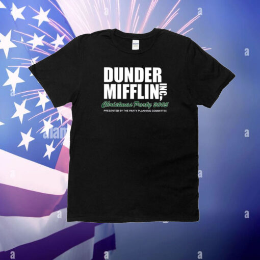 Dunder Mifflin Inc Christmas Party 2005 Presented By The Party Planning Committee T-Shirt