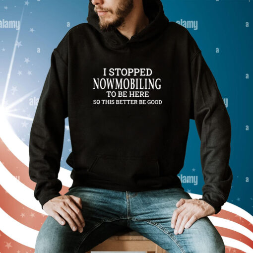 I Stopped Snowmobiling To Be Here So This Better Be Good Hoodie T-Shirt