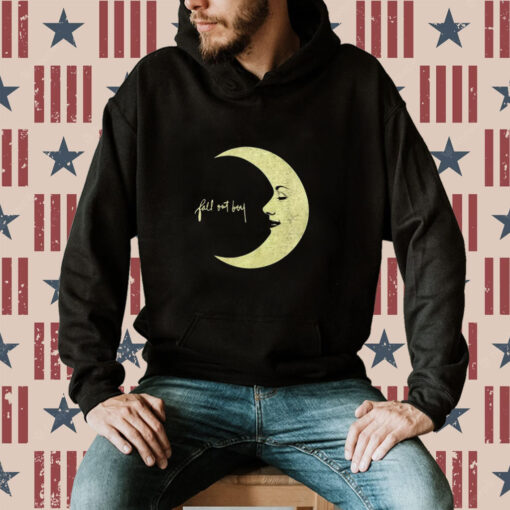 Ih8petewentz Fall Out Boy Moon Logo Boyfriend Fit Girls Hoodie T-Shirt