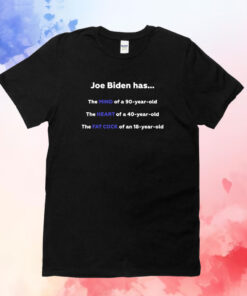 Joe Biden Has The Mind The Heart The Fat Cock T-Shirt