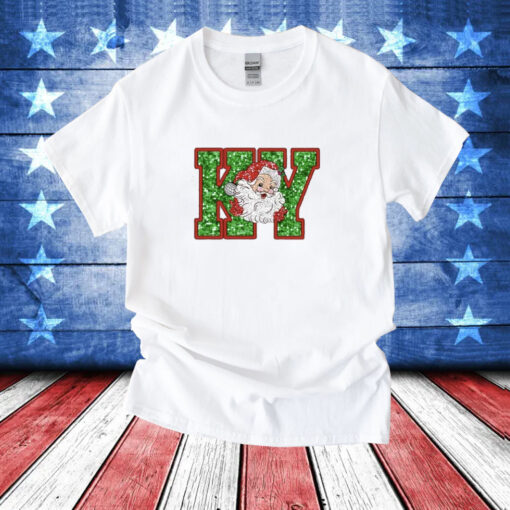 Kentucky Christmas Print Casual T-Shirt