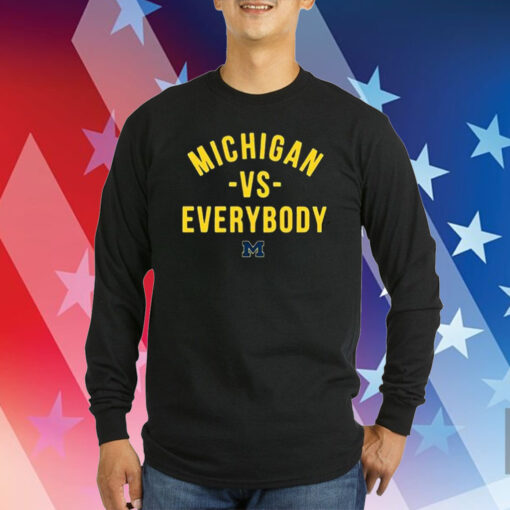 Michigan Against Everybody Tee Shirt Long