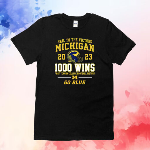 Michigan Wolverines Champion Football 1000 Wins T-Shirt