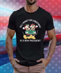 Mickey And Minnie Mouse All I Want For Christmas Is A New President FJB TShirts