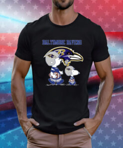 Ravens Snoopy Play Soccer Chrismast T-Shirts