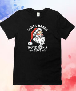 Santa Claus Knows You’ve Been A Cunt Christmas T-Shirt