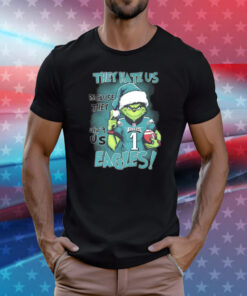 Santa Grinch They Hate Us Because Ain’t Us Eagles Christmas T-Shirts