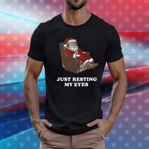 Santa Just Resting My Eyes Tacky T-Shirt