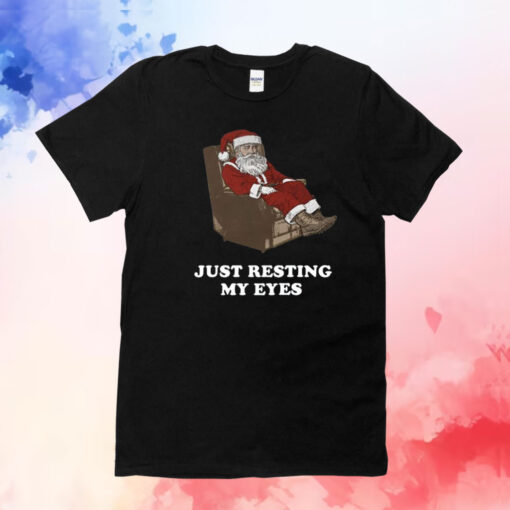 Santa Just Resting My Eyes Tacky TShirt