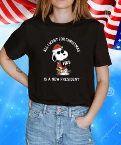 Snoopy All I Want For Christmas Is A New President FJB Hoodie Shirts