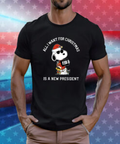 Snoopy All I Want For Christmas Is A New President FJB Hoodie TShirt