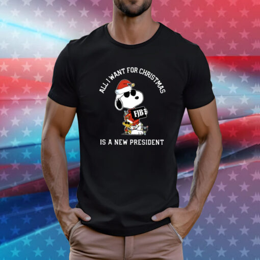 Snoopy All I Want For Christmas Is A New President FJB Hoodie TShirt