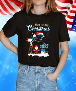 Snoopy And Charlie Brown Nfl Carolina Panthers This Is My Christmas TShirt