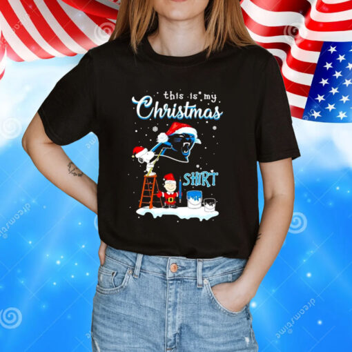 Snoopy And Charlie Brown Nfl Carolina Panthers This Is My Christmas TShirt