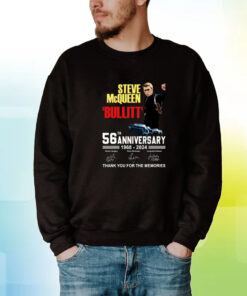 Steve McQueen Bullitt 56th Anniversary 1968 – 2024 Thank You For The Memories Tee Shirt