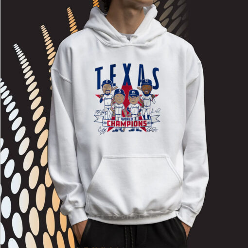 Texas Baseball: World Champions Caricatures TShirt Hoodie