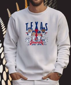 Texas Baseball: World Champions Caricatures Tee Shirt