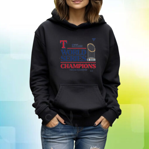 Texas Rangers Fanatics Branded 2023 World Series Champions Locker Room TShirt Hoodie