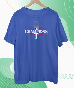 Texas Rangers Fanatics Branded 2023 World Series Champions Official Logo Tee Shirt