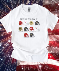 The 49ers Tour 2023 Football Helmet T-Shirt