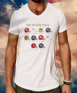 The 49ers Tour 2023 Football Helmet T-Shirt