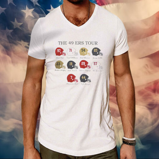 The 49ers Tour 2023 Football Helmet T-Shirt