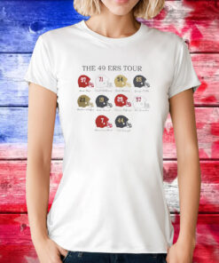 The 49ers Tour 2023 Football Helmet T-Shirt