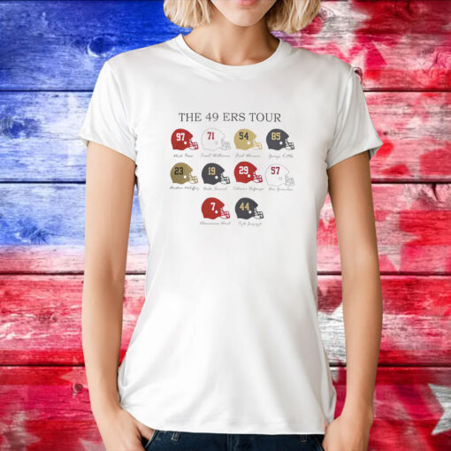 The 49ers Tour 2023 Football Helmet T-Shirt