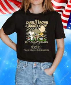 The Charlie Brown And Snoopy Show 40th Anniversary 1983 – 2023 Charles Mschulz Thank You For The Memories TShirts