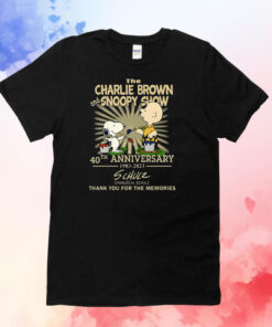 The Charlie Brown And Snoopy Show 40th Anniversary 1983 – 2023 Charles Mschulz Thank You For The Memories T-Shirt
