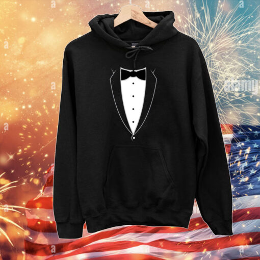 Tstars Black Bow Tie Suit T-Shirts