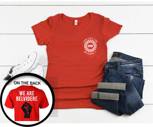 Official Uaw We Are Belvidere Red T-Shirts