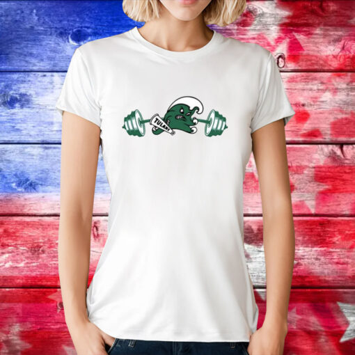 Weight Lifting Tulane Angry Wave Tee Shirt