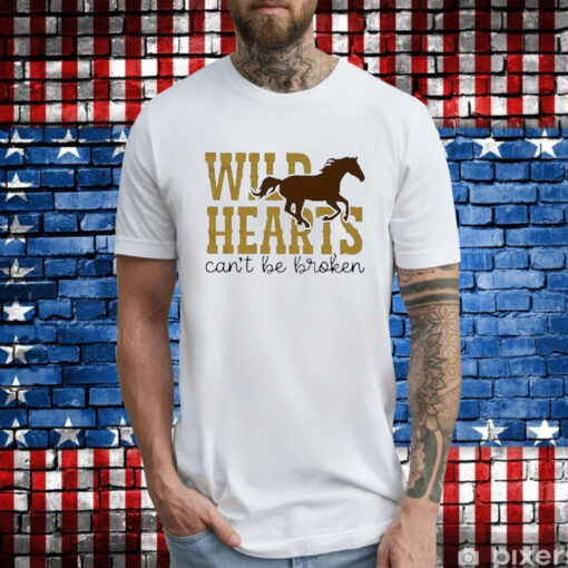 Wild Hearts Can’t Be Broken Horse Art Pattern Print Casual T-Shirt