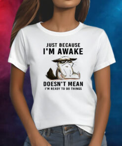 Cat Just Because Im Awake Doesnt Mean Im Ready To Do Things Shirts