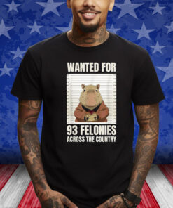 Wanted For 93 Felonies Across The Country Shirt