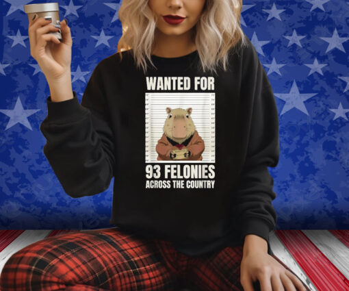 Wanted For 93 Felonies Across The Country Shirt