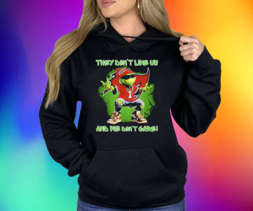 Grinch Tampa Bay Buccaneers They Dont Like Us And We Dont Care Shirt