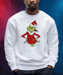 Santa Grinch Smoking A Cigar Merry Christmas Shirt