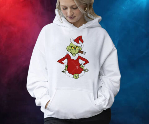 Santa Grinch Smoking A Cigar Merry Christmas Shirt