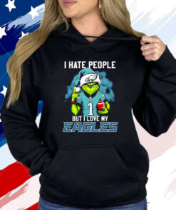 Grinch Jalen Hurts I Hate People But I Love My Philadelphia Eagles Shirt