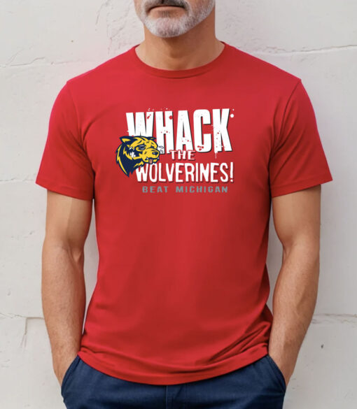 Beat Michigan Whack the Wolverines Alabama College T-Shirt