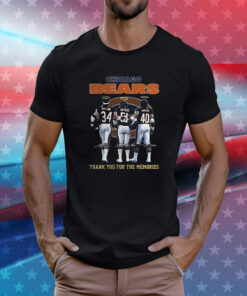 Chicago Bears Payton And Butkus And Sayers Thank You For The Memories Tee Shirts
