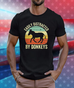 Easily Distracted By Donkeys Tee Shirt