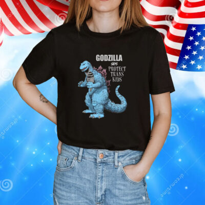 Godzilla Says Protect Trans Kids Tee Shirts