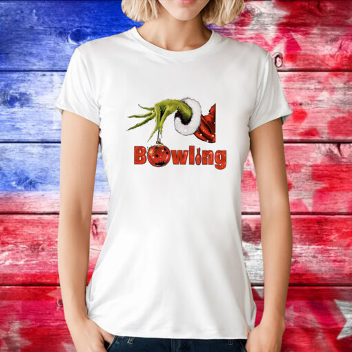 Grinch Hand Bowling Ugly Christmas TShirt