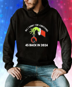 Grinch Hand All I Want For Christmas 45 Back In 2024 Donald Trump Hoodie