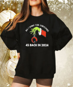 Grinch Hand All I Want For Christmas 45 Back In 2024 Donald Trump Sweatshirt