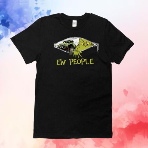 Grinch Truck Ew People Ugly Christmas T-Shirt